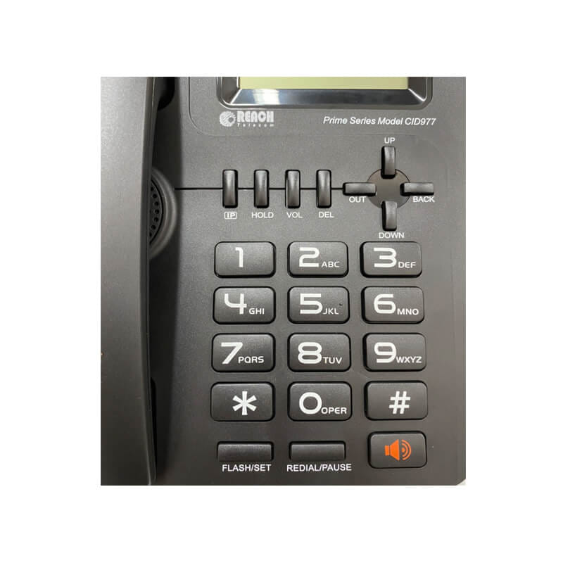 โทรศัพท์บ้านโชว์เบอร์โทรเข้า  REACH รุ่น CID 977 DARK GREY_3